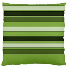 Greenery Stripes Pattern Horizontal Stripe Shades Of Spring Green Standard Flano Cushion Case (two Sides) by yoursparklingshop