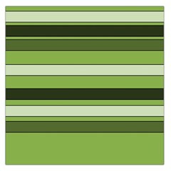 Greenery Stripes Pattern Horizontal Stripe Shades Of Spring Green Large Satin Scarf (square)