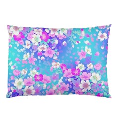 Colorful Pastel Flowers Pillow Case by Brittlevirginclothing