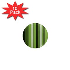 Greenery Stripes Pattern 8000 Vertical Stripe Shades Of Spring Green Color 1  Mini Magnet (10 Pack)  by yoursparklingshop