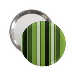 Greenery Stripes Pattern 8000 Vertical Stripe Shades Of Spring Green Color 2 25  Handbag Mirrors