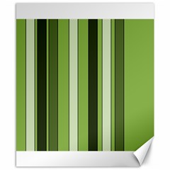 Greenery Stripes Pattern 8000 Vertical Stripe Shades Of Spring Green Color Canvas 8  X 10 