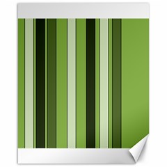 Greenery Stripes Pattern 8000 Vertical Stripe Shades Of Spring Green Color Canvas 16  X 20   by yoursparklingshop