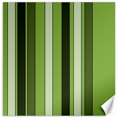 Greenery Stripes Pattern 8000 Vertical Stripe Shades Of Spring Green Color Canvas 20  X 20   by yoursparklingshop