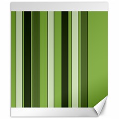 Greenery Stripes Pattern 8000 Vertical Stripe Shades Of Spring Green Color Canvas 20  X 24   by yoursparklingshop