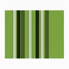 Greenery Stripes Pattern 8000 Vertical Stripe Shades Of Spring Green Color Small Glasses Cloth (2-side) by yoursparklingshop