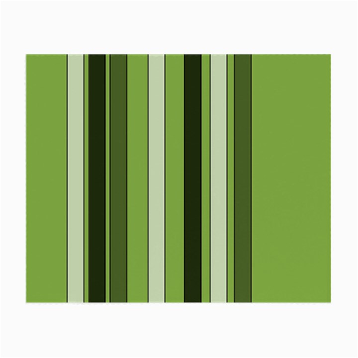 Greenery Stripes Pattern 8000 Vertical Stripe Shades Of Spring Green Color Small Glasses Cloth (2-Side)