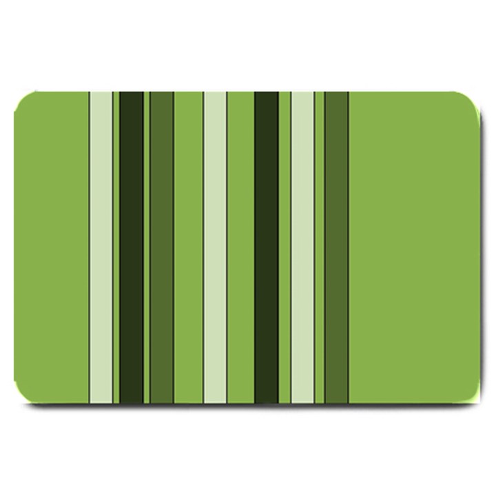 Greenery Stripes Pattern 8000 Vertical Stripe Shades Of Spring Green Color Large Doormat 