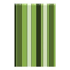 Greenery Stripes Pattern 8000 Vertical Stripe Shades Of Spring Green Color Shower Curtain 48  X 72  (small)  by yoursparklingshop