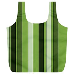 Greenery Stripes Pattern 8000 Vertical Stripe Shades Of Spring Green Color Full Print Recycle Bags (l)  by yoursparklingshop