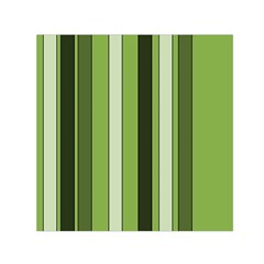 Greenery Stripes Pattern 8000 Vertical Stripe Shades Of Spring Green Color Small Satin Scarf (square) by yoursparklingshop