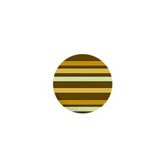 Elegant Shades Of Primrose Yellow Brown Orange Stripes Pattern 1  Mini Buttons