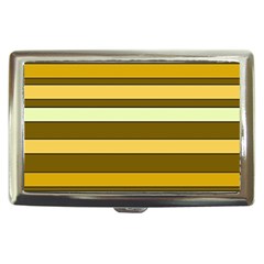 Elegant Shades Of Primrose Yellow Brown Orange Stripes Pattern Cigarette Money Cases by yoursparklingshop