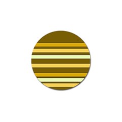 Elegant Shades Of Primrose Yellow Brown Orange Stripes Pattern Golf Ball Marker (10 Pack) by yoursparklingshop