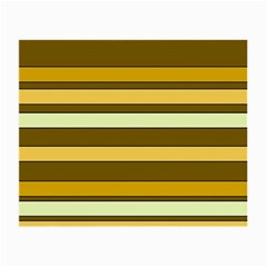 Elegant Shades Of Primrose Yellow Brown Orange Stripes Pattern Small Glasses Cloth (2-side)