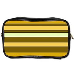 Elegant Shades Of Primrose Yellow Brown Orange Stripes Pattern Toiletries Bags 2-side by yoursparklingshop