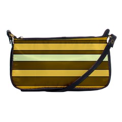 Elegant Shades Of Primrose Yellow Brown Orange Stripes Pattern Shoulder Clutch Bags by yoursparklingshop