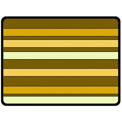 Elegant Shades Of Primrose Yellow Brown Orange Stripes Pattern Fleece Blanket (large)  by yoursparklingshop