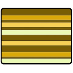 Elegant Shades Of Primrose Yellow Brown Orange Stripes Pattern Fleece Blanket (medium)  by yoursparklingshop