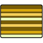 Elegant Shades of Primrose Yellow Brown Orange Stripes Pattern Fleece Blanket (Medium)  60 x50  Blanket Front