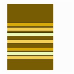 Elegant Shades Of Primrose Yellow Brown Orange Stripes Pattern Small Garden Flag (two Sides)