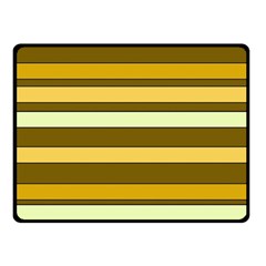 Elegant Shades Of Primrose Yellow Brown Orange Stripes Pattern Double Sided Fleece Blanket (small)  by yoursparklingshop