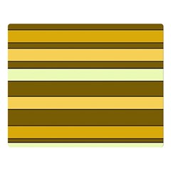 Elegant Shades Of Primrose Yellow Brown Orange Stripes Pattern Double Sided Flano Blanket (large)  by yoursparklingshop