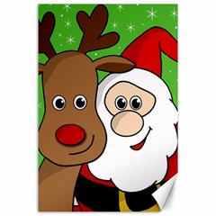 Rudolph And Santa Selfie Canvas 24  X 36 