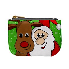 Rudolph And Santa Selfie Mini Coin Purses