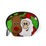 Rudolph and Santa selfie Accessory Pouches (Small)  Back