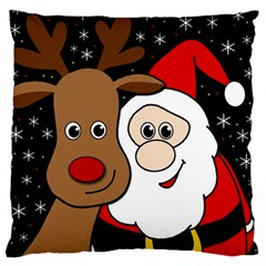 Xmas Selfie Large Flano Cushion Case (one Side) by Valentinaart