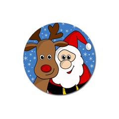 Christmas Selfie Magnet 3  (round) by Valentinaart