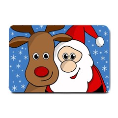 Christmas Selfie Small Doormat  by Valentinaart