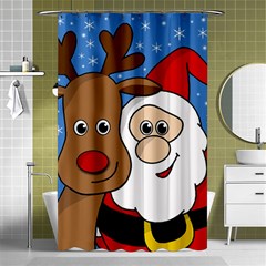 Christmas Selfie Shower Curtain 48  X 72  (small)  by Valentinaart