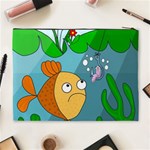 Fish and worm Cosmetic Bag (XL) Back