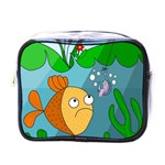 Fish and worm Mini Toiletries Bags Front