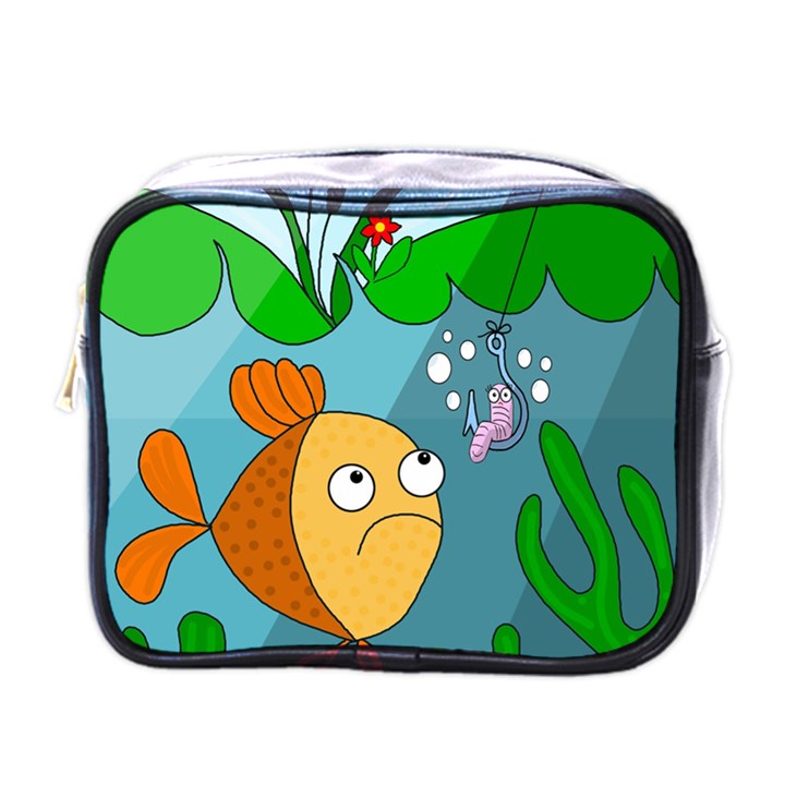 Fish and worm Mini Toiletries Bags