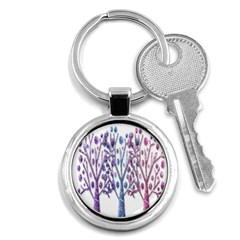 Magical Pastel Trees Key Chains (round)  by Valentinaart