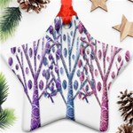 Magical pastel trees Star Ornament (Two Sides)  Front