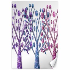 Magical Pastel Trees Canvas 12  X 18   by Valentinaart