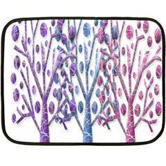 Magical Pastel Trees Double Sided Fleece Blanket (mini)  by Valentinaart