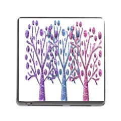 Magical Pastel Trees Memory Card Reader (square) by Valentinaart