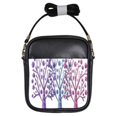 Magical Pastel Trees Girls Sling Bags by Valentinaart