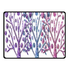 Magical Pastel Trees Fleece Blanket (small) by Valentinaart