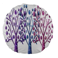 Magical Pastel Trees Large 18  Premium Round Cushions by Valentinaart