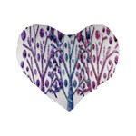 Magical pastel trees Standard 16  Premium Heart Shape Cushions Front