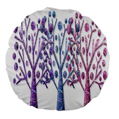 Magical Pastel Trees Large 18  Premium Flano Round Cushions by Valentinaart