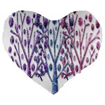 Magical pastel trees Large 19  Premium Flano Heart Shape Cushions Front