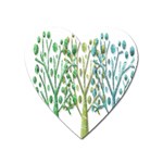 Magical green trees Heart Magnet Front