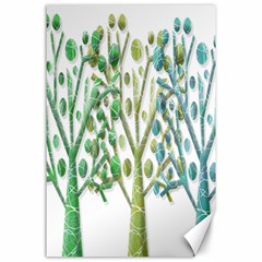 Magical Green Trees Canvas 24  X 36 